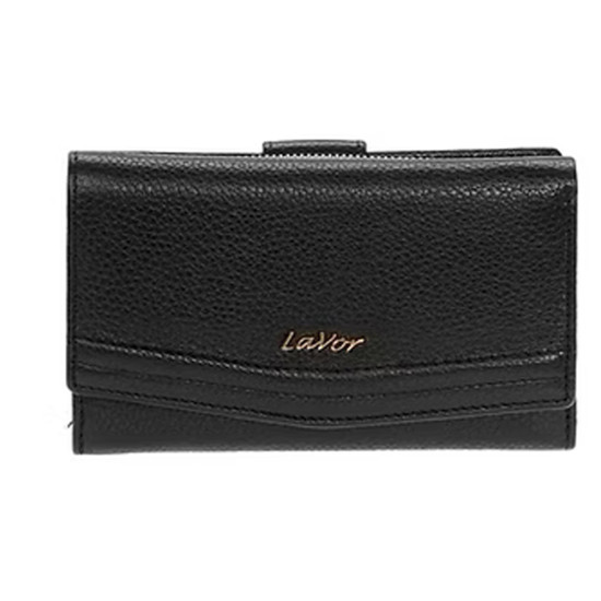 LaVor® Πορτοφόλι Γυναικείο Δερμάτινο Μαύρο 1-6019-black LaVor® Πορτοφόλι Γυναικείο Δερμάτινο Μαύρο 1-6019-black