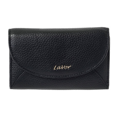 LaVor® Πορτοφόλι Γυναικείο Δερμάτινο Μαύρο με Προστασία RFID 1-6074-black