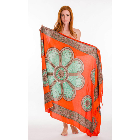 Rima Beachwear® ΠΑΡΕΟ VISCOSE ΜΕ ΜΑΝΤΑΛΑ 289-16 Rima Beachwear® ΠΑΡΕΟ VISCOSE ΜΕ ΜΑΝΤΑΛΑ 289-16