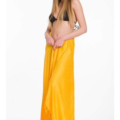 Rima Beachwear® ΠΑΡΕΟ VISCOSE ΜΟΜΟΧΡΩΜΟ ΚΙΤΡΙΝΟ ΜΕ ΚΡΟΣΣΙΑ 290-09