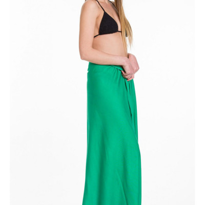 Rima Beachwear® ΠΑΡΕΟ VISCOSE ΜΟΜΟΧΡΩΜΟ ΠΡΑΣΙΝΟ ΜΕ ΚΡΟΣΣΙΑ 290-13