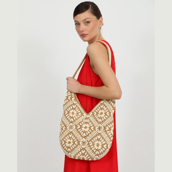 DOCA® ΓΥΝΑΙΚΕΙΑ ΤΣΑΝΤΑ 23380-CAMEL/BEIGE