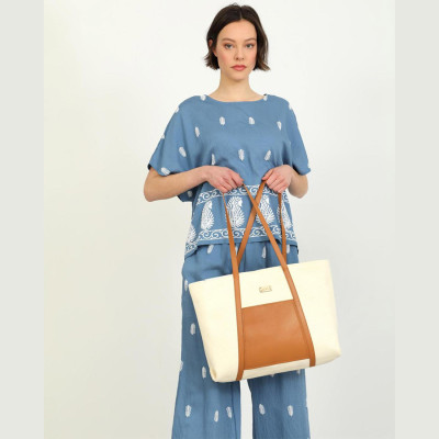 DOCA® ΓΥΝΑΙΚΕΙΑ ΤΣΑΝΤΑ 23398-OFFWHITE