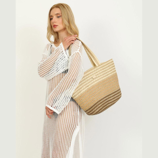 DOCA® ΓΥΝΑΙΚΕΙΑ ΤΣΑΝΤΑ ΨΑΘΙΝΗ 23407-BEIGE