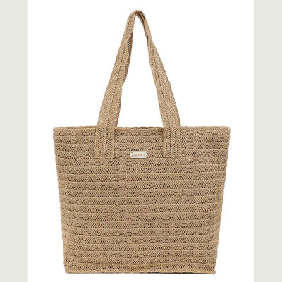 DOCA® ΓΥΝΑΙΚΕΙΑ ΤΣΑΝΤΑ ΨΑΘΙΝΗ 23410-BEIGE/GOLD