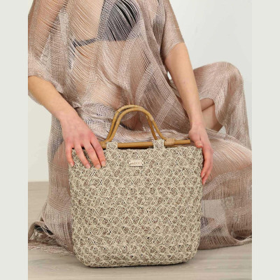 DOCA® ΓΥΝΑΙΚΕΙΑ ΤΣΑΝΤΑ 23417-BEIGE/BROWN