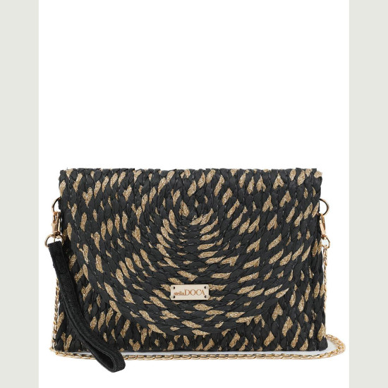 DOCA® ΓΥΝΑΙΚΕΙΑ ΤΣΑΝΤΑ 23432-BLACK/GOLD