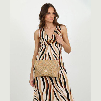 DOCA® ΓΥΝΑΙΚΕΙΑ ΤΣΑΝΤΑ 23433-BEIGE/GOLD