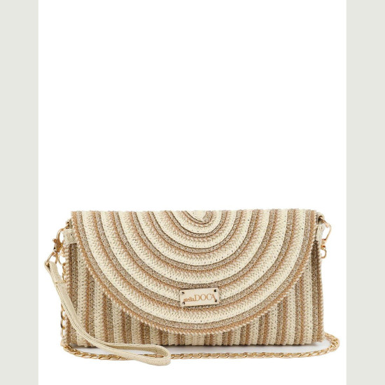 DOCA® ΓΥΝΑΙΚΕΙΑ ΤΣΑΝΤΑ 23435-BEIGE/GOLD/OFFWHITE