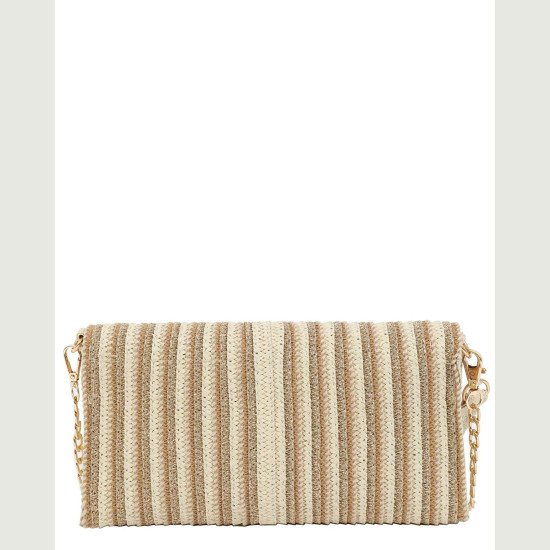 DOCA® ΓΥΝΑΙΚΕΙΑ ΤΣΑΝΤΑ 23435-BEIGE/GOLD/OFFWHITE