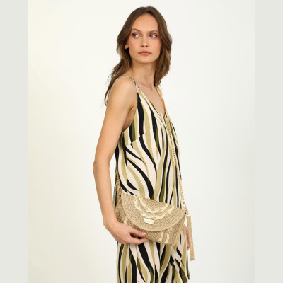 DOCA® ΓΥΝΑΙΚΕΙΑ ΤΣΑΝΤΑ 23438-GOLD/OFFWHITE