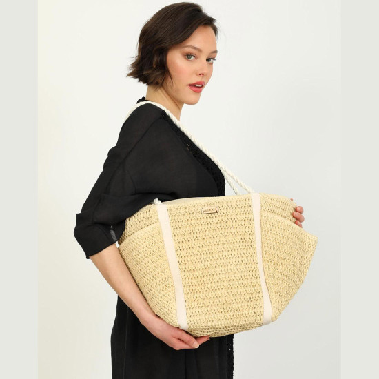 DOCA® ΓΥΝΑΙΚΕΙΑ ΤΣΑΝΤΑ ΨΑΘΙΝΗ 23451-BEIGE