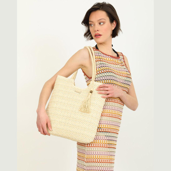 DOCA® ΓΥΝΑΙΚΕΙΑ ΤΣΑΝΤΑ ΨΑΘΙΝΗ 23456-BEIGE