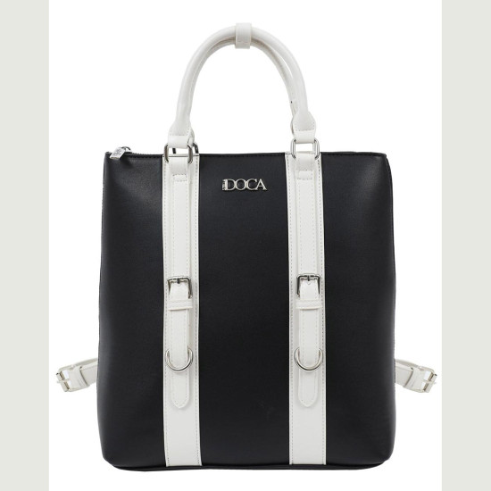 DOCA® ΓΥΝΑΙΚΕΙΑ ΤΣΑΝΤΑ 23476-BLACK/WHITE