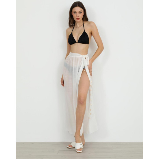 DOCA® ΓΥΝΑΙΚΕΙΟ ΚΑΦΤΑΝΙ-ΦΟΥΣΤΑ ΠΑΡΕΟ 41595-WHITE one size