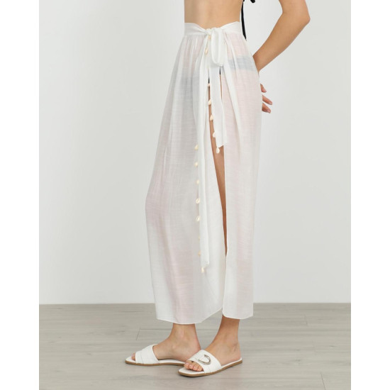 DOCA® ΓΥΝΑΙΚΕΙΟ ΚΑΦΤΑΝΙ-ΦΟΥΣΤΑ ΠΑΡΕΟ 41595-WHITE one size