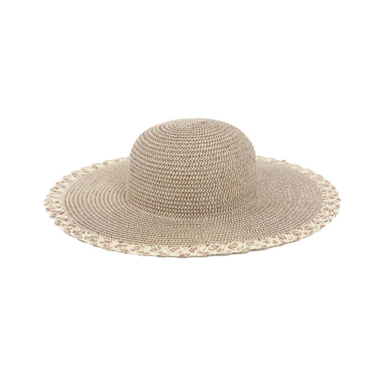 DOCA® ΓΥΝΑΙΚΕΙΟ ΚΑΠΕΛΟ 47425-BROWN/OFFWHITE one size