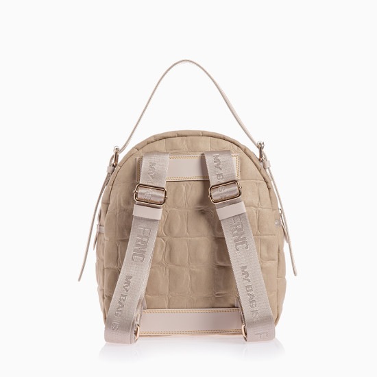 FRNC® ΓΥΝΑΙΚΕΙΑ ΤΣΑΝΤΑ NUBUCK CROCO ME ΖΩΝΑΚΙΑ 6106-BG