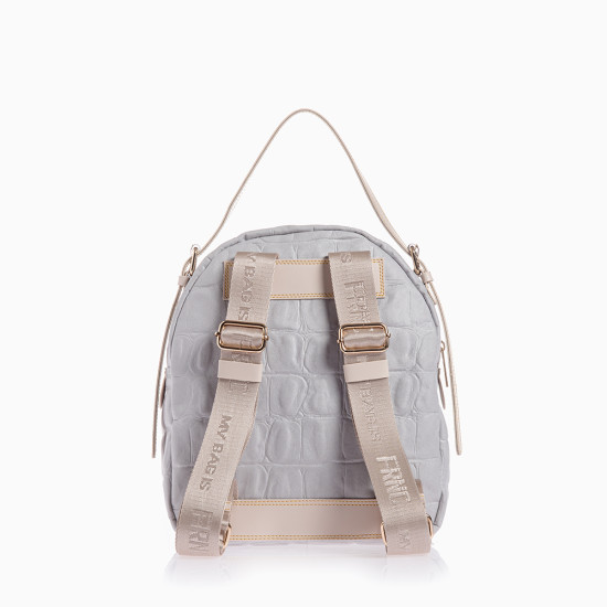 FRNC® ΓΥΝΑΙΚΕΙΑ ΤΣΑΝΤΑ NUBUCK CROCO ME ΖΩΝΑΚΙΑ 6106-OFW