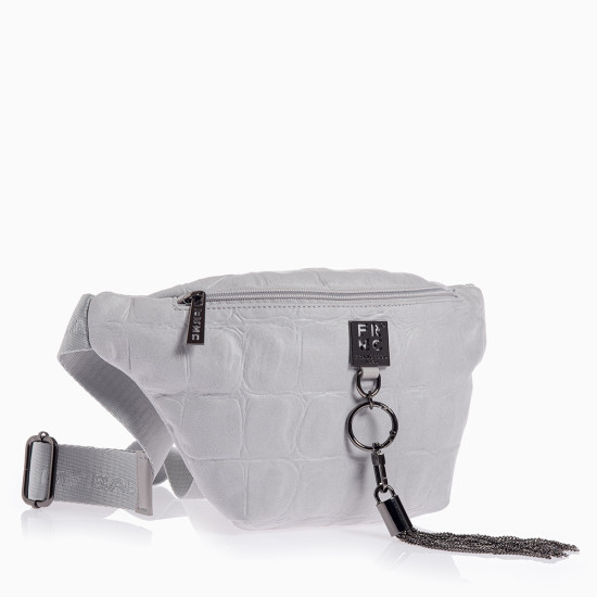 FRNC® ΓΥΝΑΙΚΕΙΑ ΤΣΑΝΤΑ NUBUCK CROCO ΜΕ ΦΟΥΝΤΑ 6130-OFW