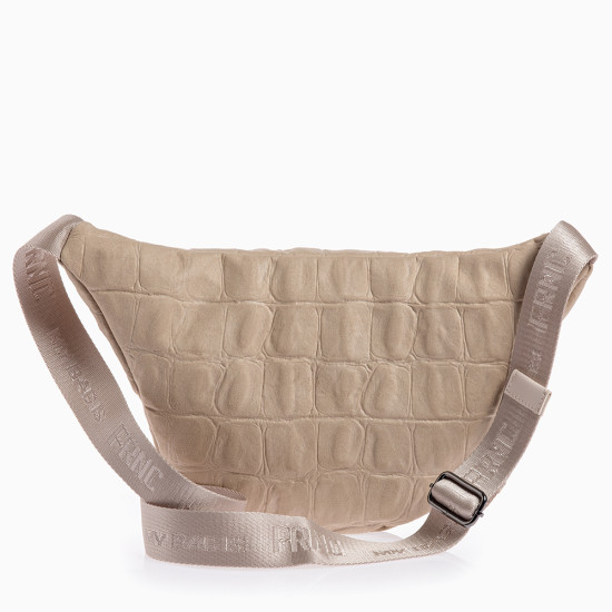FRNC® ΓΥΝΑΙΚΕΙΑ ΤΣΑΝΤΑ NUBUCK CROCO ΜΕ ΦΟΥΝΤΑ 6131-BG