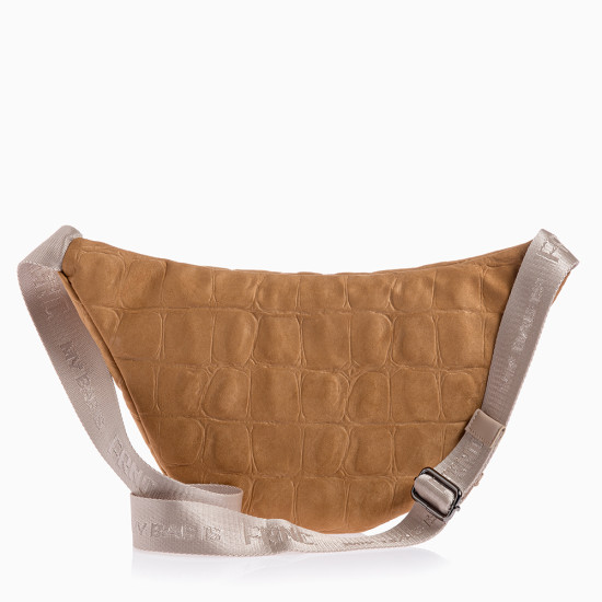 FRNC® ΓΥΝΑΙΚΕΙΑ ΤΣΑΝΤΑ NUBUCK CROCO ΜΕ ΦΟΥΝΤΑ 6131-DCU