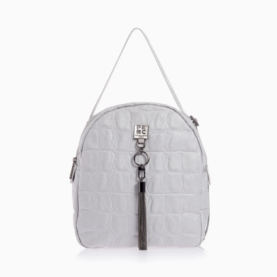 FRNC® ΓΥΝΑΙΚΕΙΑ ΤΣΑΝΤΑ NUBUCK CROCO ΜΕ ΦΟΥΝΤΑ 6133-OFW
