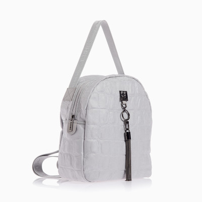 FRNC® ΓΥΝΑΙΚΕΙΑ ΤΣΑΝΤΑ NUBUCK CROCO ΜΕ ΦΟΥΝΤΑ 6133-OFW