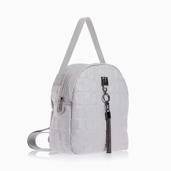FRNC® ΓΥΝΑΙΚΕΙΑ ΤΣΑΝΤΑ NUBUCK CROCO ΜΕ ΦΟΥΝΤΑ 6133-OFW