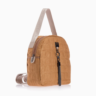 FRNC® ΓΥΝΑΙΚΕΙΑ ΤΣΑΝΤΑ NUBUCK CROCO ΜΕ ΦΟΥΝΤΑ 6133-DCU