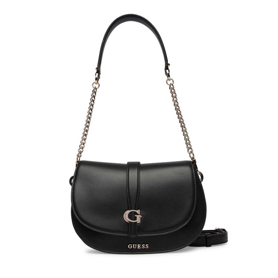 GUESS® ΤΣΑΝΤΑ ΓΥΝΑΙΚΕΙΑ CARRIE FLAP SHOULDER BAG HWVG9896200-BLA GUESS® ΤΣΑΝΤΑ ΓΥΝΑΙΚΕΙΑ CARRIE FLAP SHOULDER BAG HWVG9896200-BLA