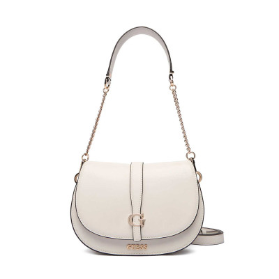 GUESS® ΤΣΑΝΤΑ ΓΥΝΑΙΚΕΙΑ CARRIE FLAP SHOULDER BAG HWVG9896200-STO