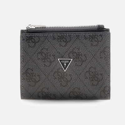 GUESS® ΠΟΡΤΟΦΟΛΙ ΑΝΔΡΙΚΟ MILANO BIFOLD TOP ZIP SMMASLLEA03-BLA