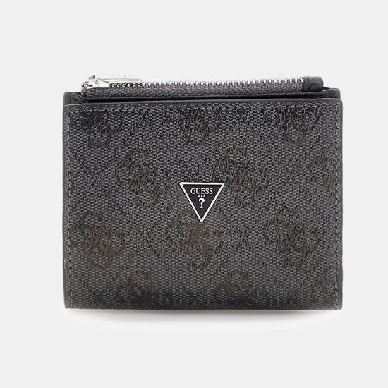 GUESS® ΠΟΡΤΟΦΟΛΙ ΑΝΔΡΙΚΟ MILANO BIFOLD TOP ZIP SMMASLLEA03-BLA