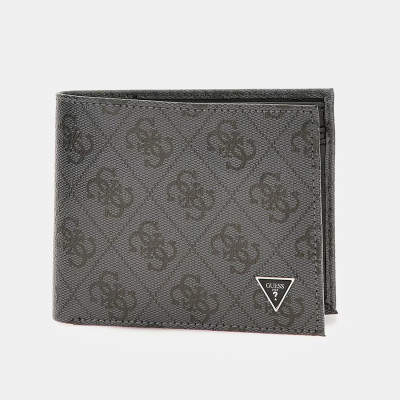 GUESS® ΠΟΡΤΟΦΟΛΙ ΑΝΔΡΙΚΟ MILANO BLLFLD W COIN POCKET SMVELELEA20-BLA