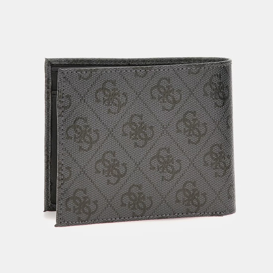 GUESS® ΠΟΡΤΟΦΟΛΙ ΑΝΔΡΙΚΟ MILANO BLLFLD W COIN POCKET SMVELELEA20-BLA