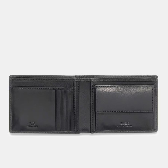 GUESS® ΠΟΡΤΟΦΟΛΙ ΑΝΔΡΙΚΟ BERNA BIFOLD M SMBEHNLEA20-BLA