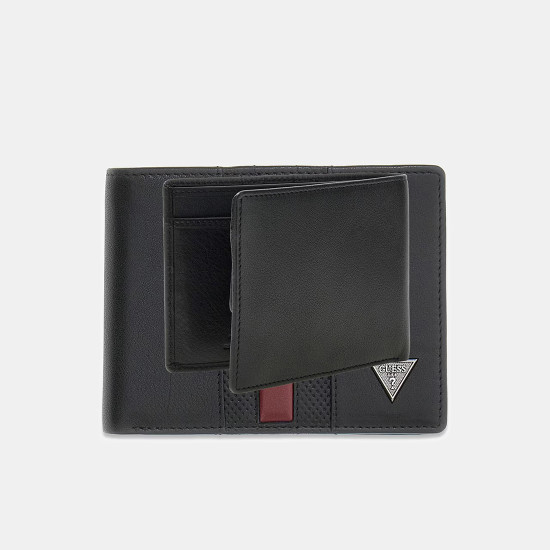 GUESS® ΠΟΡΤΟΦΟΛΙ ΑΝΔΡΙΚΟ TORINO BIFOLD M SMTOCSLEA20-BLA