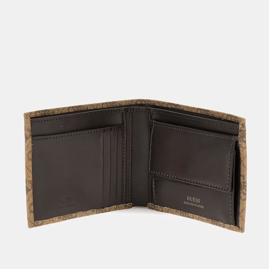 GUESS® ΠΟΡΤΟΦΟΛΙ ΑΝΔΡΙΚΟ MILANO BLLFLD W COIN POCKET SMVELELEA20-BBO