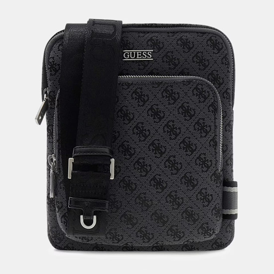 GUESS® ΤΣΑΝΤΑ ΑΝΔΡΙΚΗ BOSTON CROSSBODY FLAT HMBOSTP6123-BLA