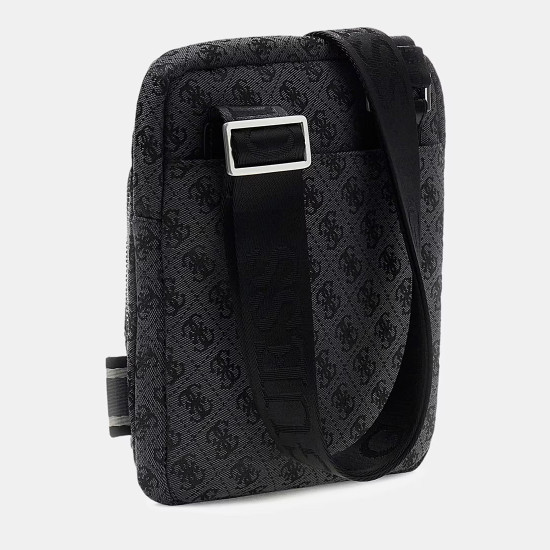 GUESS® ΤΣΑΝΤΑ ΑΝΔΡΙΚΗ BOSTON CROSSBODY FLAT HMBOSTP6123-BLA