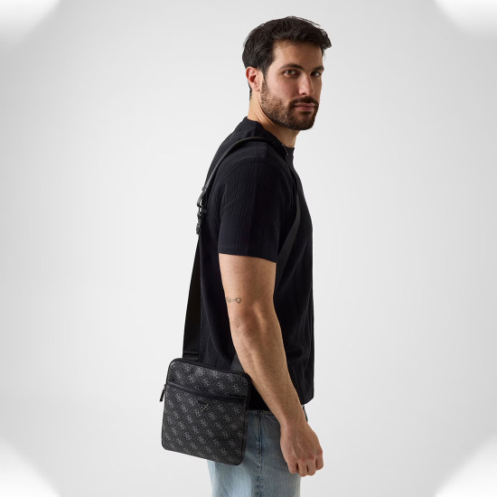 GUESS® ΤΣΑΝΤΑ ΑΝΔΡΙΚΗ MILANO CROSSBODY FLAT HMEVZLP2223-DAB