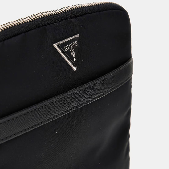 GUESS® ΤΣΑΝΤΑ ΑΝΔΡΙΚΗ MILANO CROSSBODY FLAT HMMINYP5223-BLA