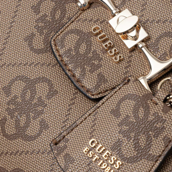 GUESS® ΤΣΑΝΤΑ ΓΥΝΑΙΚΕΙΑ JANIE LOGO GIRLFRIEND SATCHEL HWOS9924060-LTL