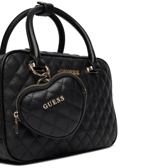 GUESS® ΤΣΑΝΤΑ ΓΥΝΑΙΚΕΙΑ ATABEY BOX SATCHEL HWQG9894050-BLA
