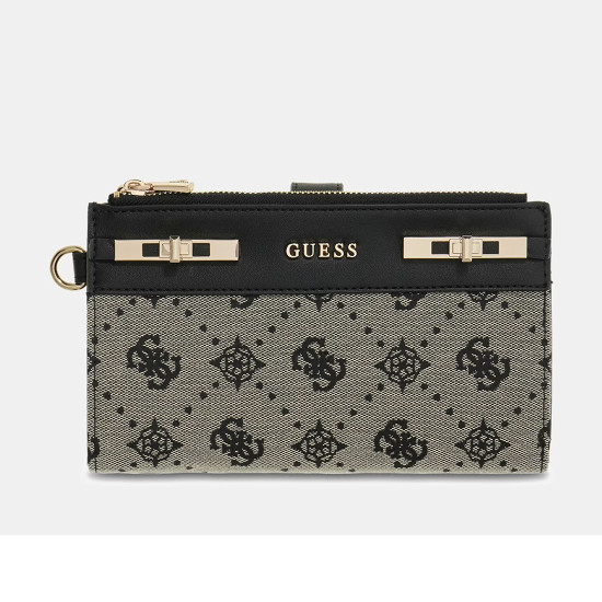 GUESS® ΠΟΡΤΟΦΟΛΙ ΓΥΝΑΙΚΕΙΟ MELINDA LOGO SLG DBL ZIP ORNZR SWJP9902157-BLO