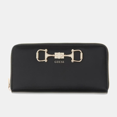 GUESS® ΠΟΡΤΟΦΟΛΙ ΓΥΝΑΙΚΕΙΟ JANIE SLG LARGE ZIP AROUND SWVG9910146-BLA