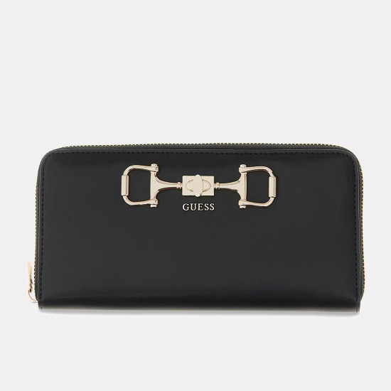 GUESS® ΠΟΡΤΟΦΟΛΙ ΓΥΝΑΙΚΕΙΟ JANIE SLG LARGE ZIP AROUND SWVG9910146-BLA