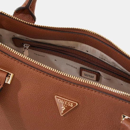 GUESS® ΤΣΑΝΤΑ ΓΥΝΑΙΚΕΙΑ EVIE TRIPLE COMP SATCHEL HWBG9664060-COG