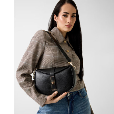 GUESS® ΤΣΑΝΤΑ ΓΥΝΑΙΚΕΙΑ BROOKE SHOULDER BAG HWBG9897180-BLA